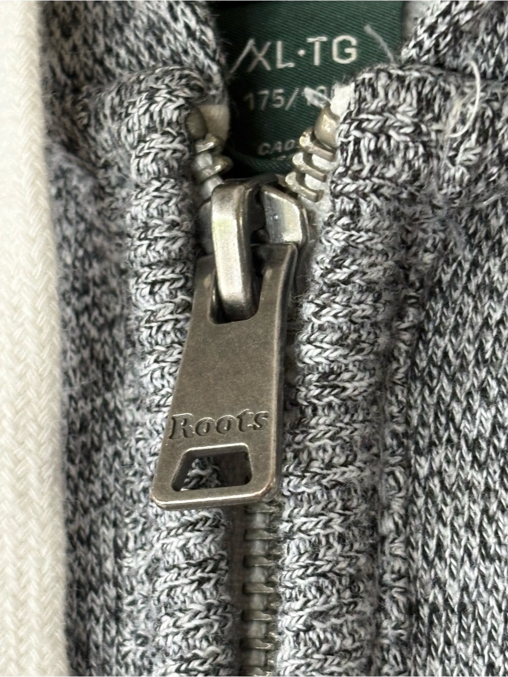 Roots Heather Grey Women’s Zip-Up Hoodie Sweatshirt XL EUC - Picture 5 of 10